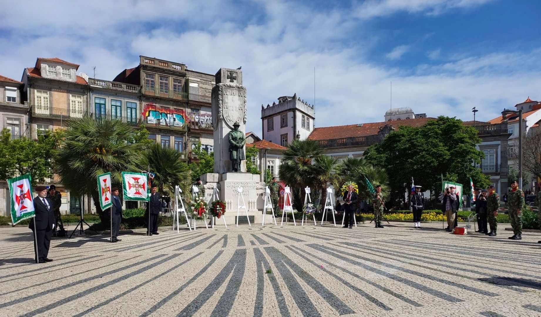 Ncleo do Porto da A.E.F.A. na cerimnia do Dia do Combatente